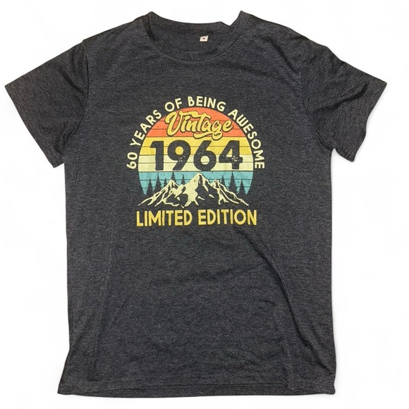 Tops - Vintage 1964 Limited Edition Graphic Tee - Charcoal